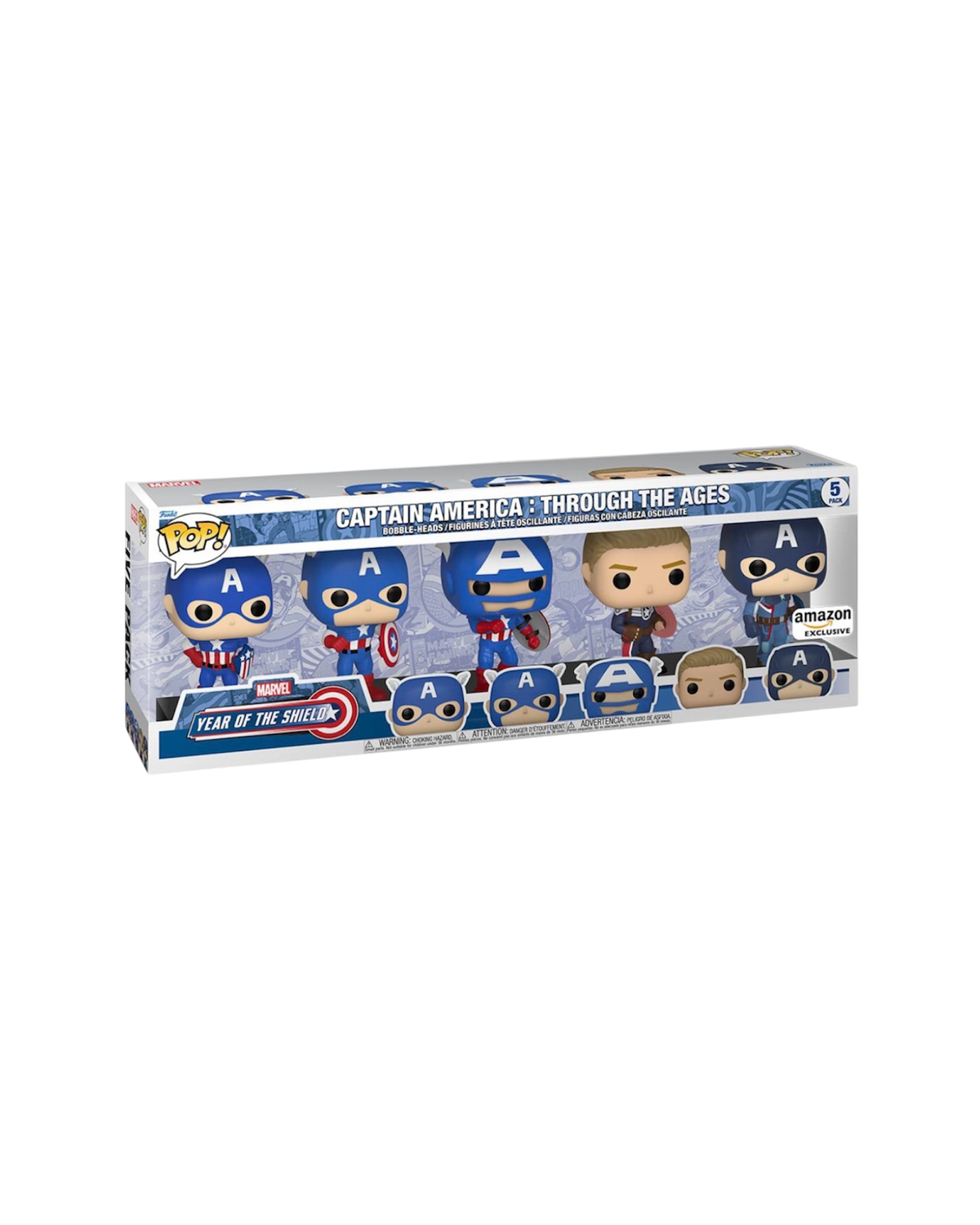 Funko Pop! 4 pack Captain America: Through the Ages | Amazon Exclusive | Year of the Shield