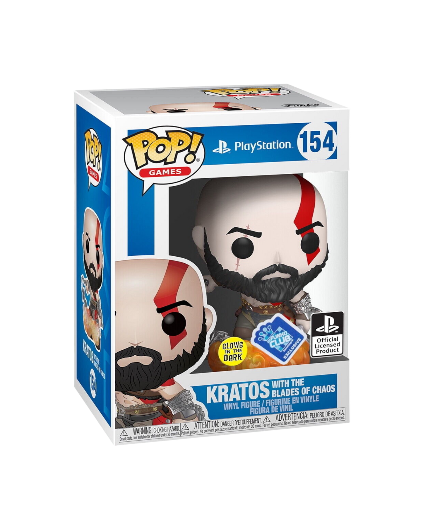 Funko Pop! 154 Kratos with the blades of chaos | Funko club | Glows in the dark