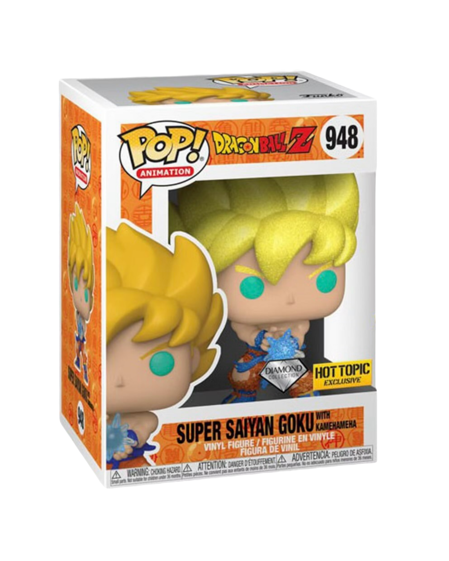 Funko Pop! 948 Super Saiyan Goku with Kamehameha | Hot Topic | Diamond