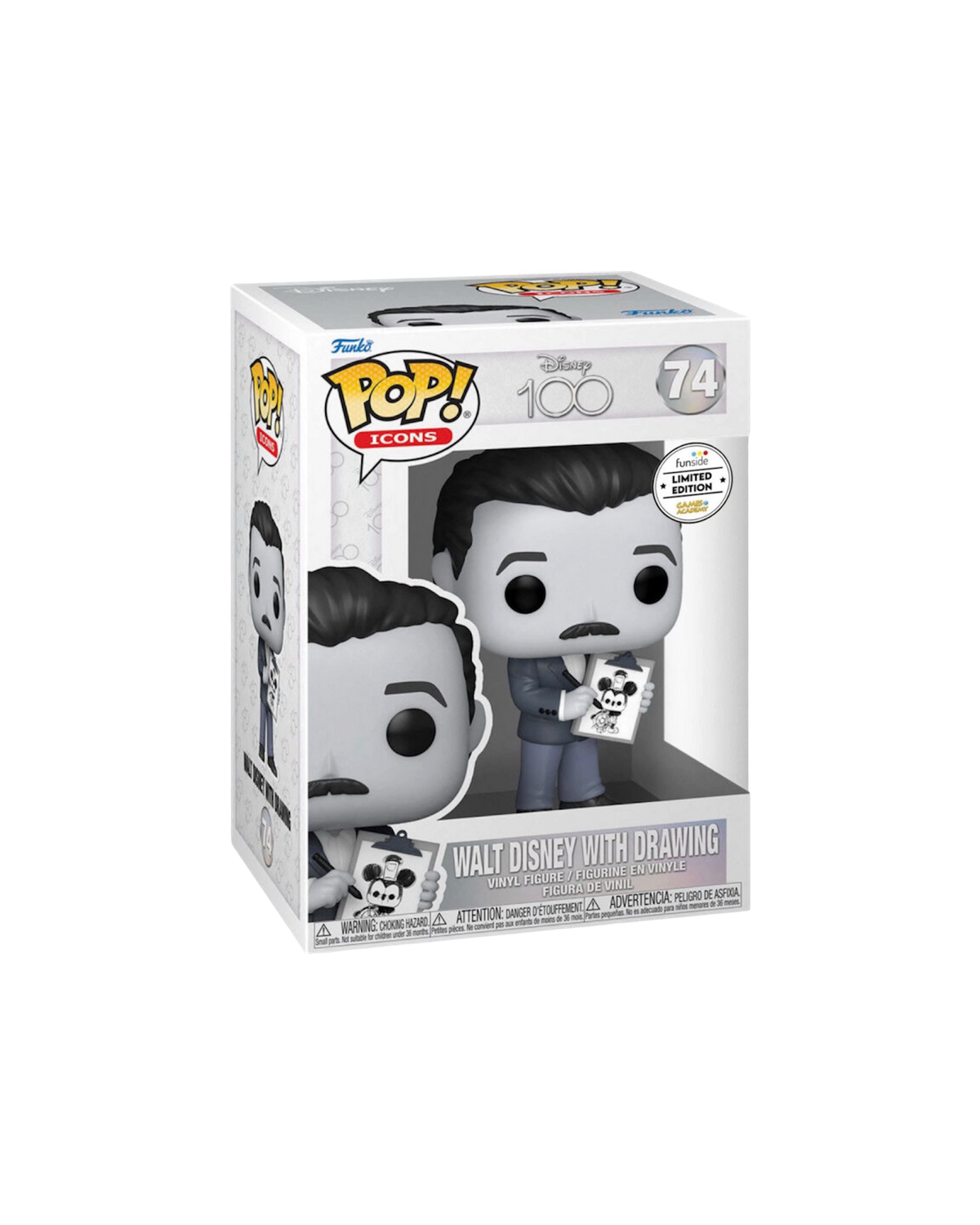 Funko Pop! 74 Walt Disney with drawing | Funside Limited Edition