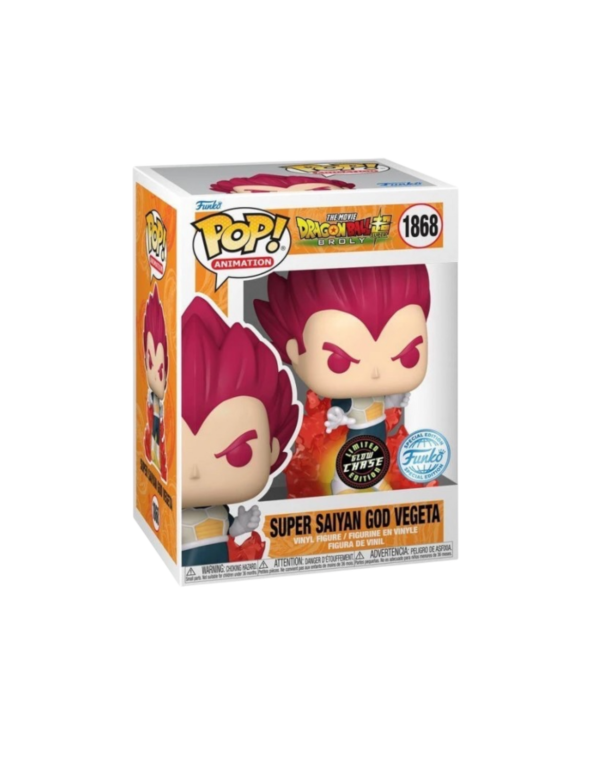 Funko Pop! 1868 Super Saiyan God Vegeta | Chase | Glows in the dark | Funko special