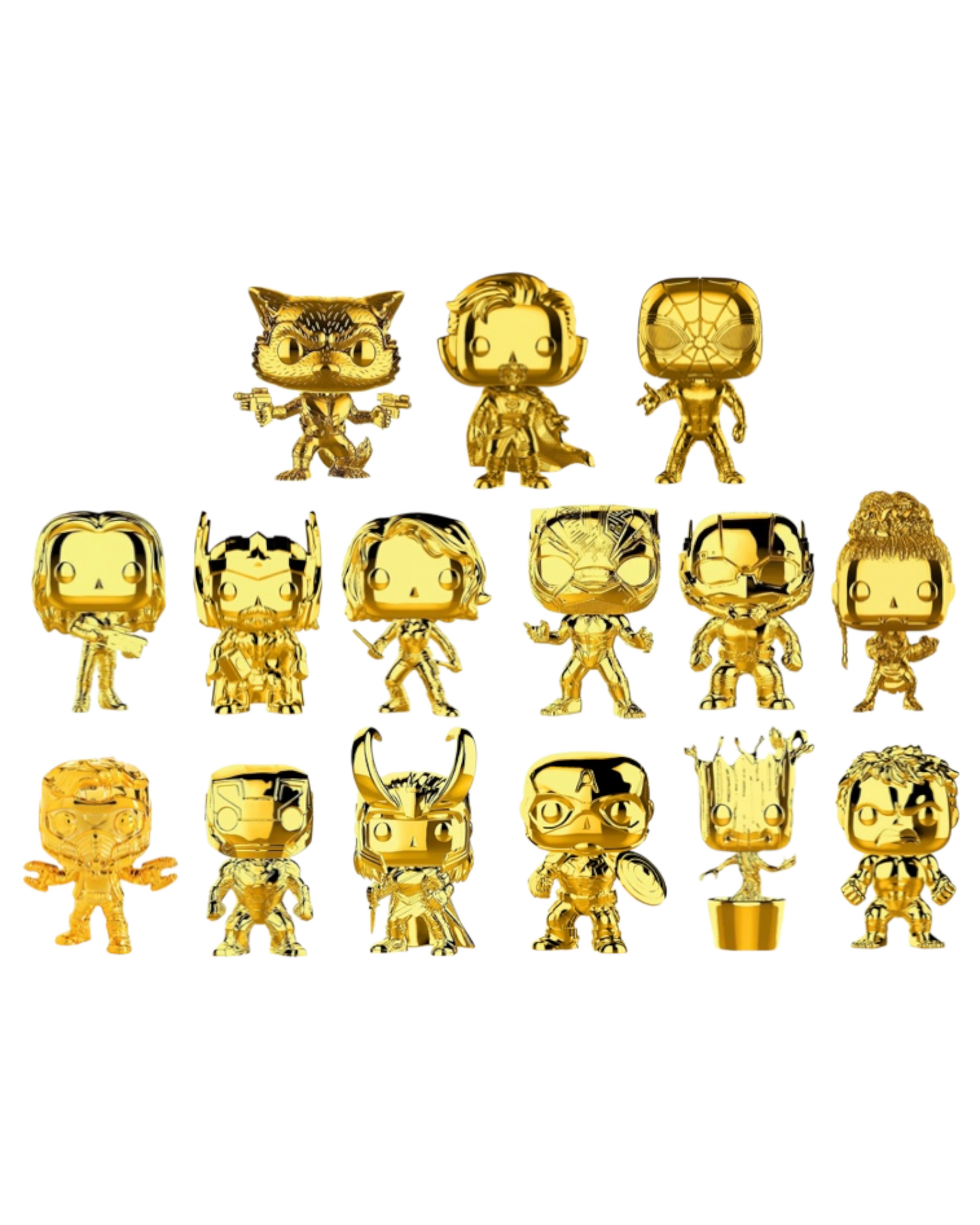 LOTTO UNICO Funko Pop! Gold Series Marvel | Fan Vote Winner Fall Convention