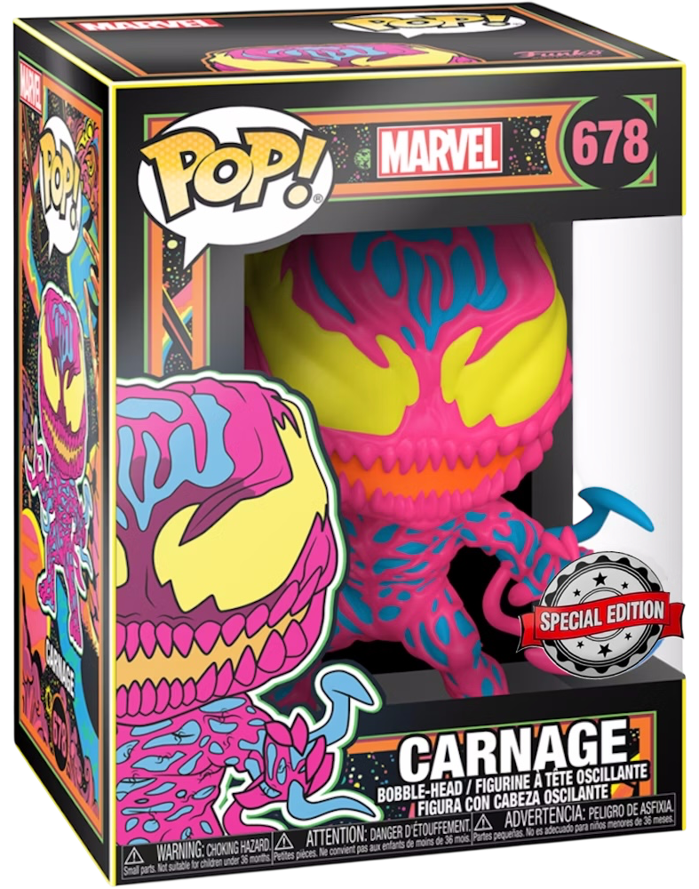 Funko Pop! 678 Carnage | Special Edition Black Light