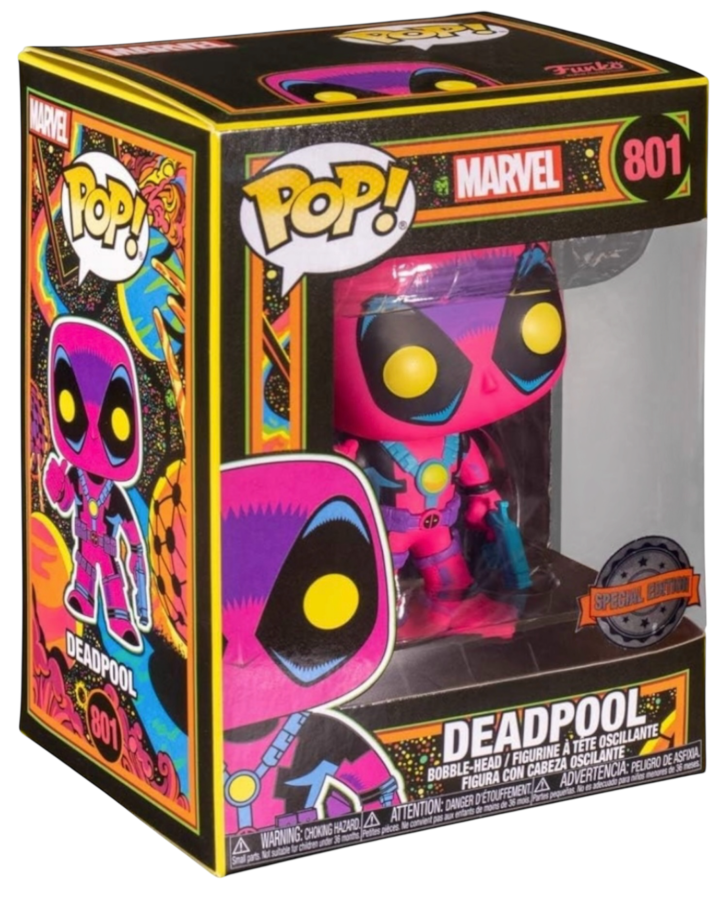 Funko Pop! 801 Deadpool | Special Edition Black Light