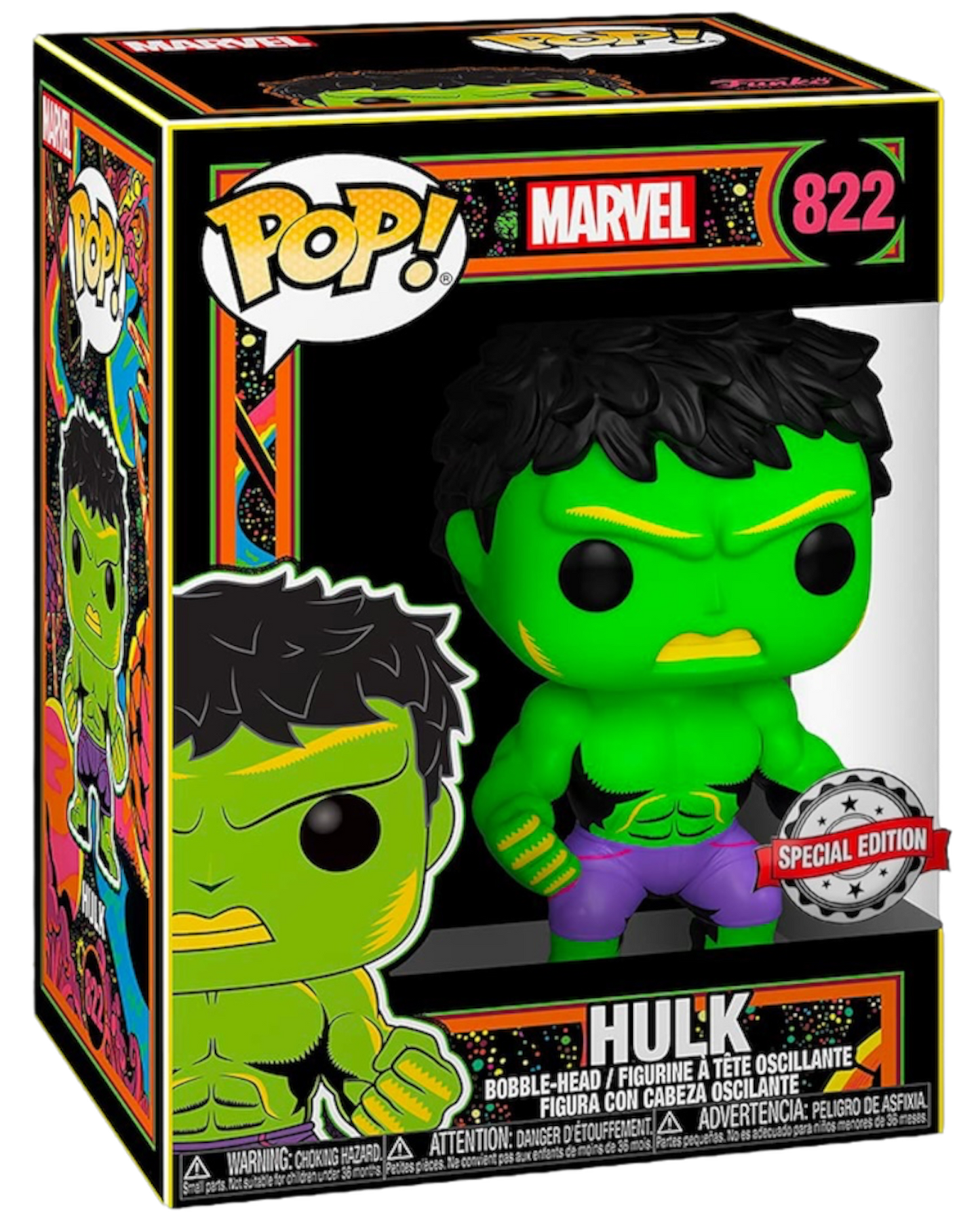 Funko Pop! 822 Hulk | Special Edition Black Light