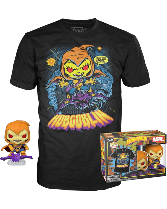 Funko Pop! HobGoblin Pop&Tee - Taglia L | Special Edition Glows in the Dark