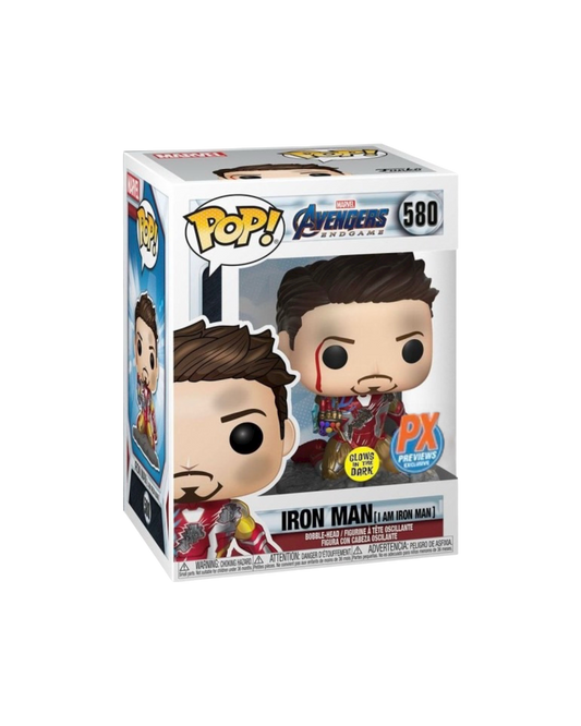 Funko Pop! 580 Iron Man | PX Previews | Glows in the dark