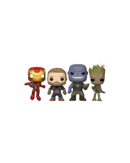 Funko Pop! 4 pack Iron Man / Captain America / Thanos / Groot | Amazon Exclusive