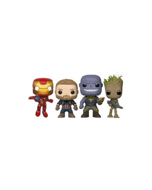 Funko Pop! 4 pack Iron Man / Captain America / Thanos / Groot | Amazon Exclusive