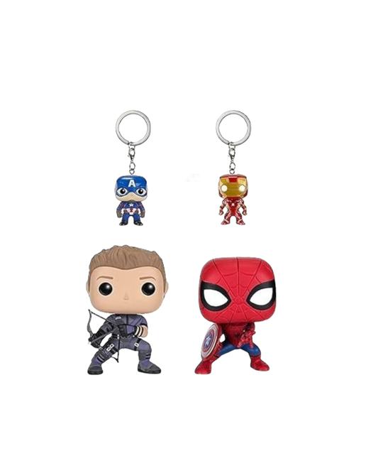 Funko Pop! 4 pack (Captain America, Iron-Man, Hawkeye e Spider-Man)