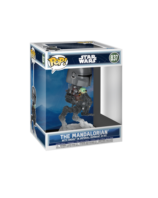 Funko Pop! Riders 837 The Mandalorian with Grogu in Imperial Remnant At-art (Pre-Order)
