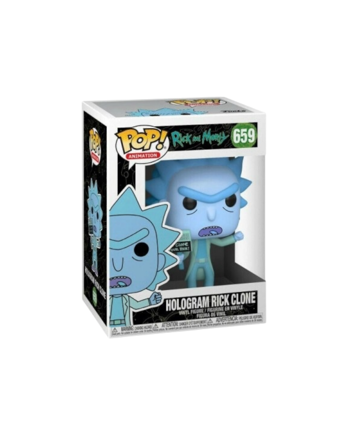 Funko Pop! 659 Hologram Rick clone