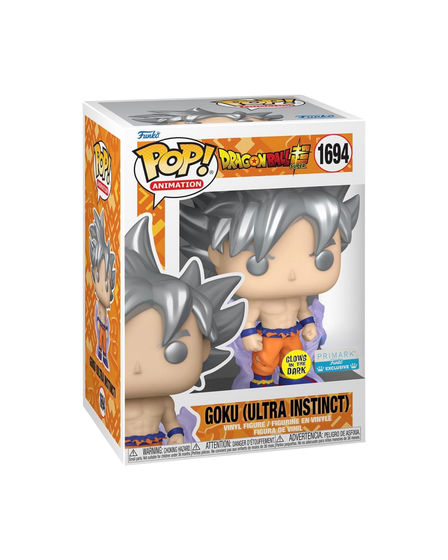 Funko Pop! 1694 Goku Ultra Instinct | Primark exclusive | Glows in the dark