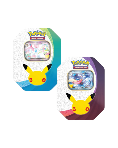 Pokémon 30th Anniversary Sylveon-ex and Greninja-ex Collector Tin | Italian