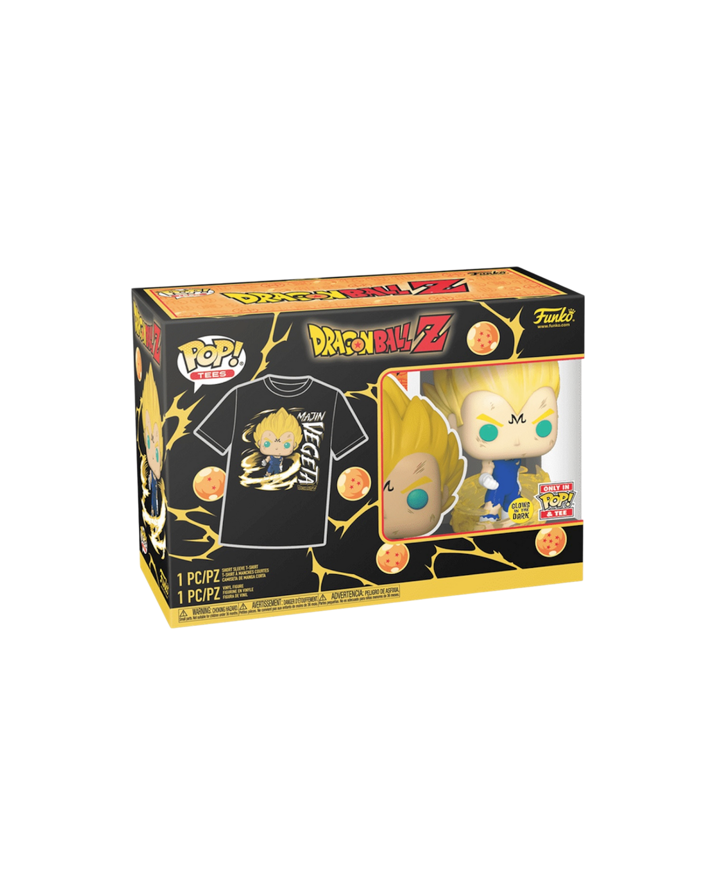 Funko Pop! 862 Majin Vegeta Pop&Tee | Glows in the dark
