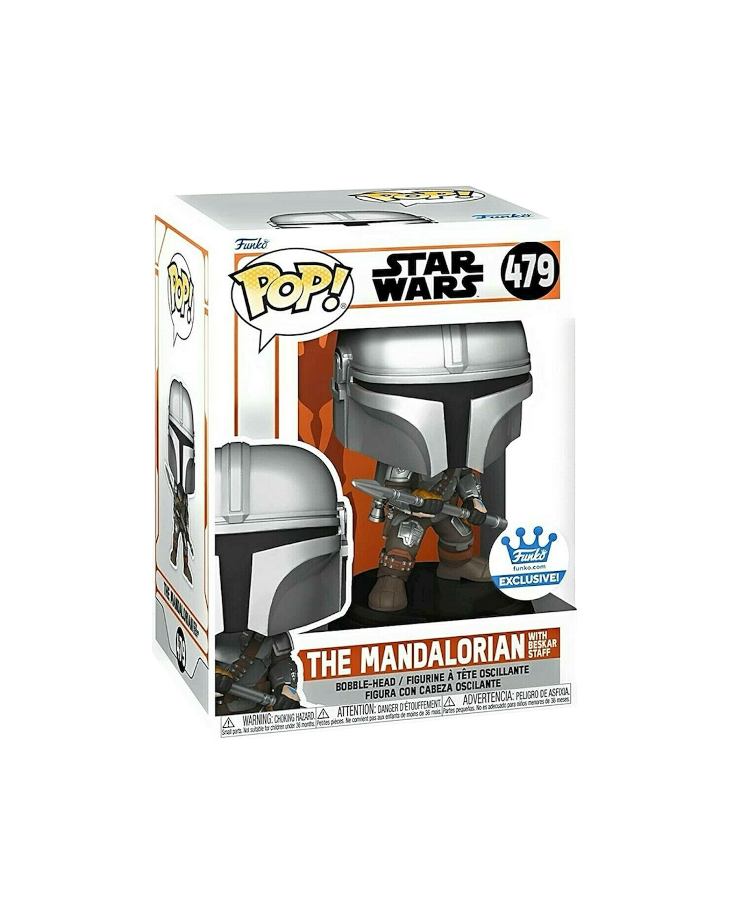 Funko Pop! 479 The Mandalorian with Beskar Staff | Funko Exclusive