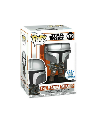 Funko Pop! 479 The Mandalorian with Beskar Staff | Funko Exclusive