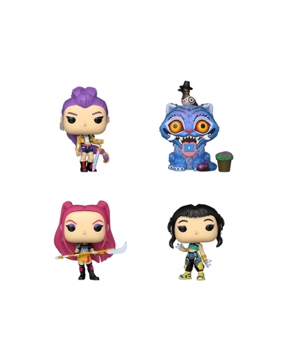 Funko Pop! 4 pack K-Pop Zoey / Mira / Rumi / Derpy Tiger | Glows in the dark (Pre-Order)