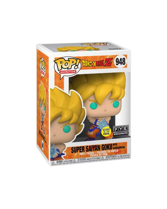 Funko Pop! 948 Super Saiyan Goku with kamehameha | FYE Exclusive | Glows in the dark