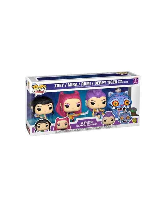 Funko Pop! 4 pack K-Pop Zoey / Mira / Rumi / Derpy Tiger | Glows in the dark (Pre-Order)