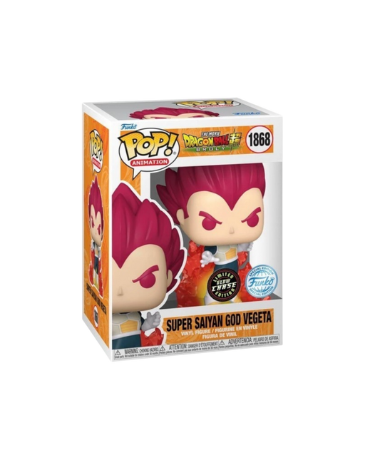Funko Pop! 1868 Super Saiyan God Vegeta | Chase | Glows in the dark | Funko special