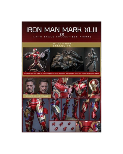 Statua Age of Ultron Iron Man Mark XLIII V2 Deluxe | Hot Toys