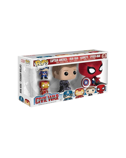 Funko Pop! 4 pack (Captain America, Iron-Man, Hawkeye e Spider-Man)
