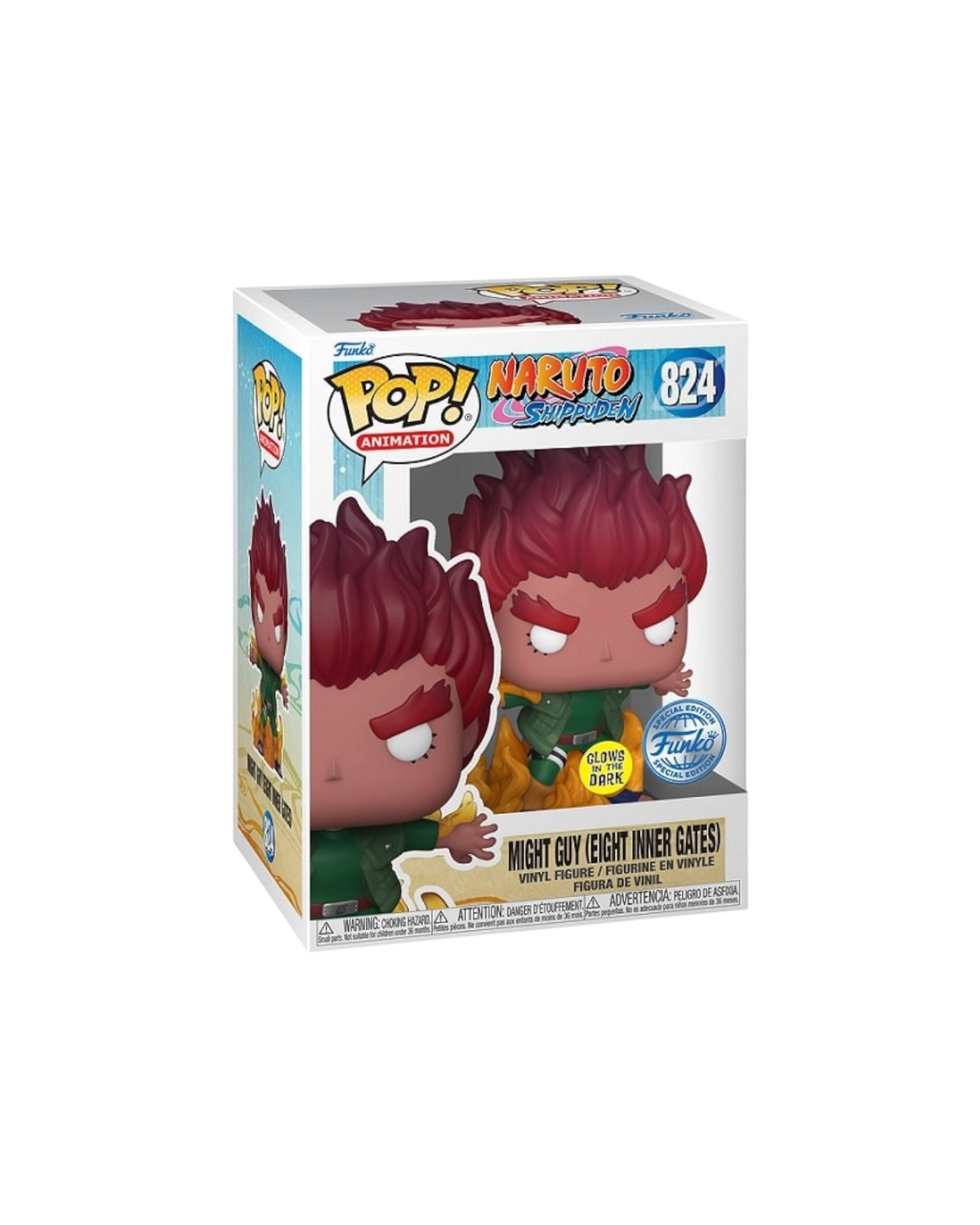 Funko Pop! 824 Might Guy | Funko Special | Glow-in-the-Dark (Eight Inner Gates)