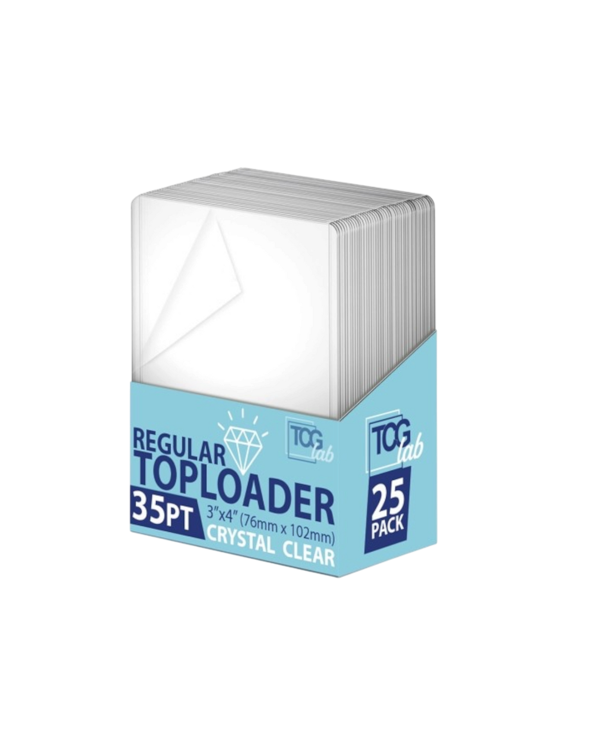 TcgLab | Toploader Crystal clear con film protettivo | Box 25 pz