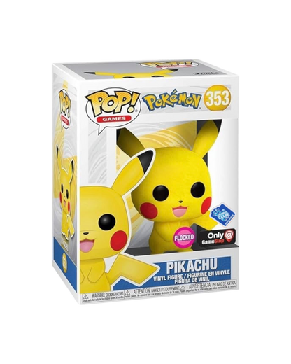 Funko Pop! 353 Pikachu | Funko Club | Flocked | GameStop exclusive