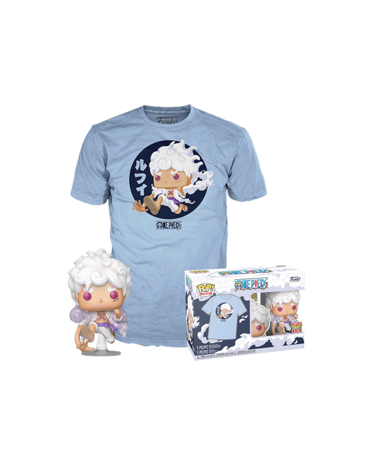 Funko Pop! 1607 Luffy Gear 5 Pop&Tee | Only in Pop&Tee
