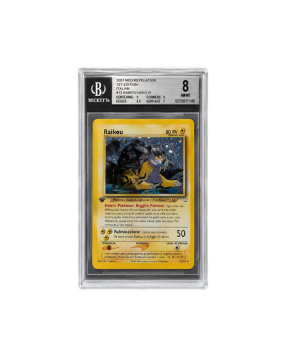 Beckett 8 | 2001 Neo Revelation 1st edition #13 Raikou Holo R | Italian