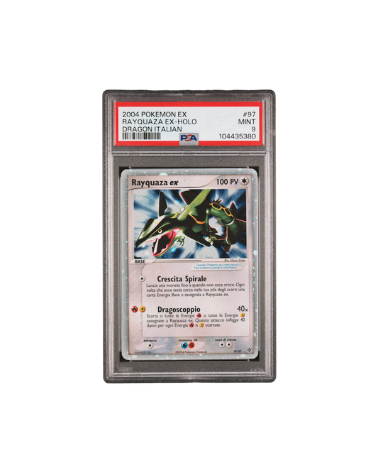 PSA 9 | 2004 Pokémon Italian ex Dragon #97 Rayquaza ex-holo | Dragon Italian