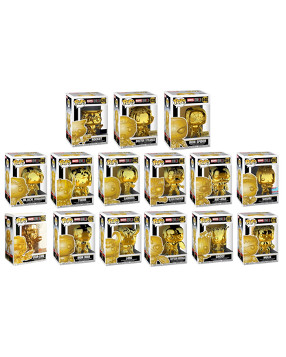 LOTTO UNICO Funko Pop! Gold Series Marvel | Fan Vote Winner Fall Convention
