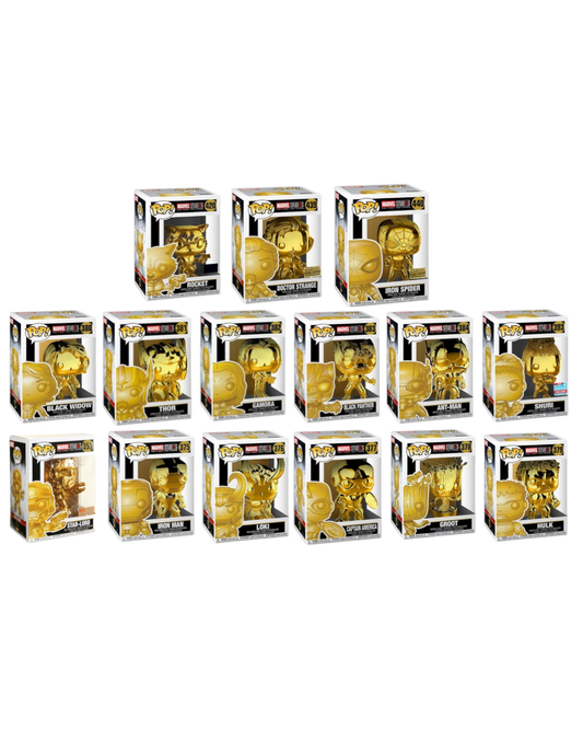 LOTTO UNICO Funko Pop! Gold Series Marvel | Fan Vote Winner Fall Convention