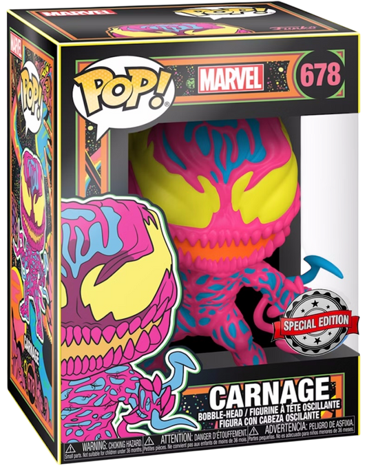 Funko Pop! 678 Carnage | Special Edition Black Light