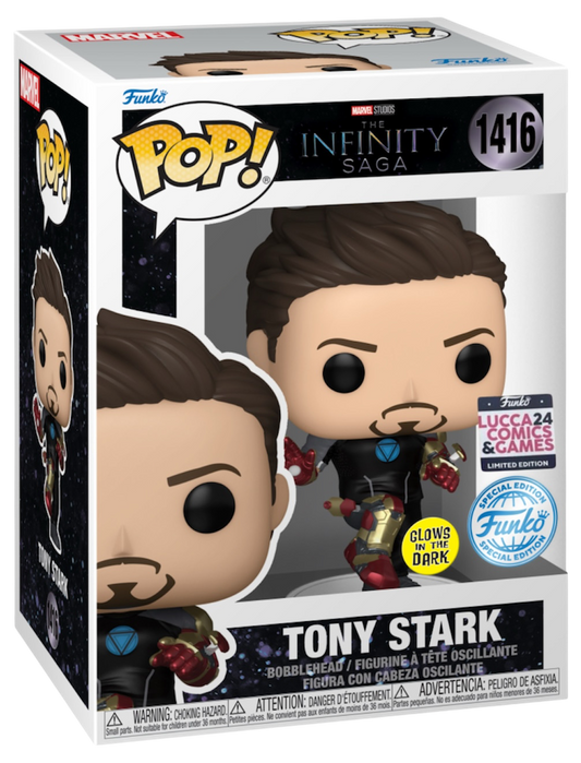 Funko Pop! 1416 Tony Stark | Special Editions Glows in the Dark Lucca Comics and Games 2024
