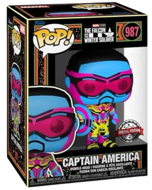 Funko Pop! 987 Captain America | Special Edition Black Light